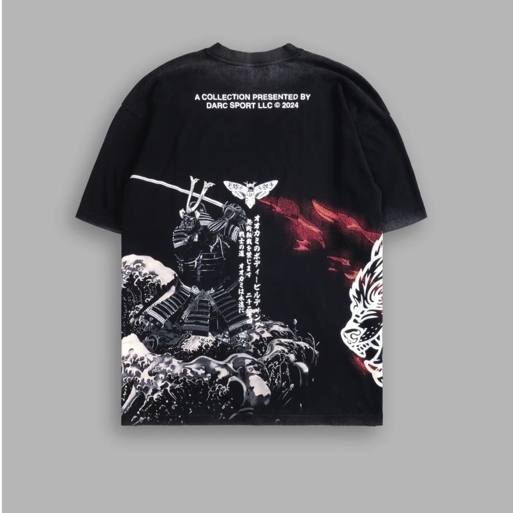 Darc Sport Bushido Ch. 1 SAMURAI COURAGE "SIDE BY SIDE" OVERSIZED TEE IN BLACK
